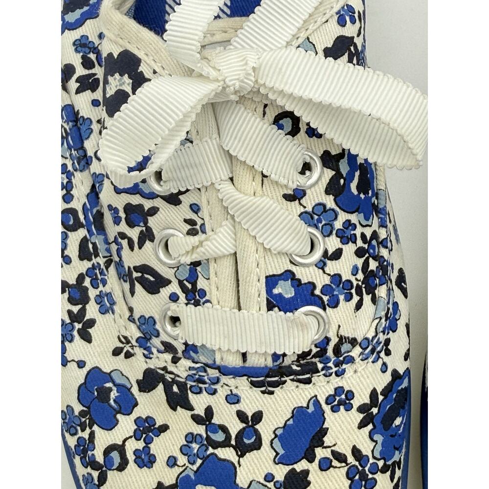 Keds Champion Blue Floral Canvas Lace-Up Sneakers Women’s Size 7.5 - Picture 2 of 10